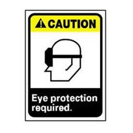 NATIONAL MARKER CO NMC Graphic Signs - Caution Eye Protection Required - Plastic 7W X 10H CGA10R